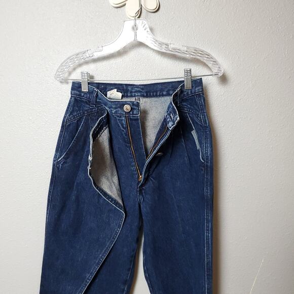 Vintage ROCKIES Waist 27 Blue Western Skirted Jeans - Picture 9 of 11